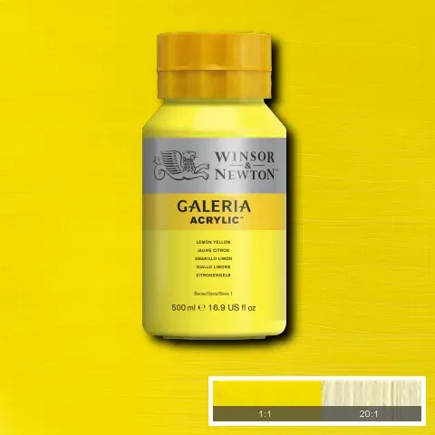 Winsor & Newton Galeria Acrylic Lemon Yellow 500ml