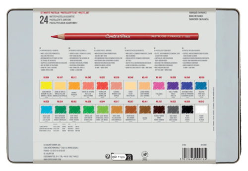 Conté à Paris Pastel pencil assorted Set x 24 metal tin