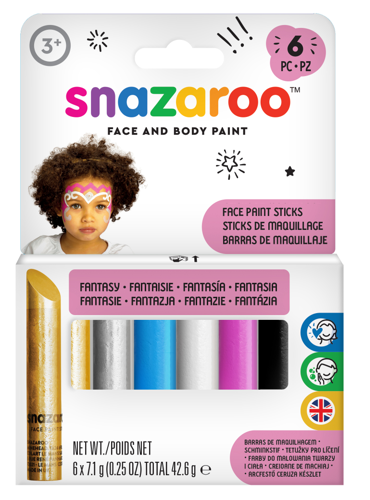 Snazaroo Fantasy Face Paint Sticks - Set of 6 - Western Europe