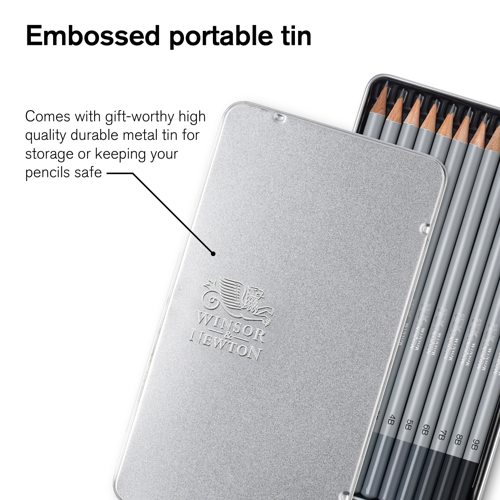 Winsor & Newton Studio Collection Graphite Pencil Soft x12 Tin Set