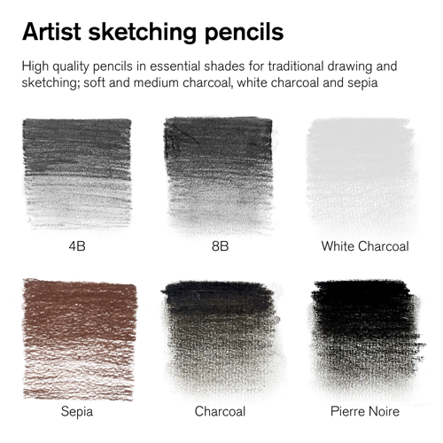 Winsor & Newton Studio Collection Sketching Pencil x6