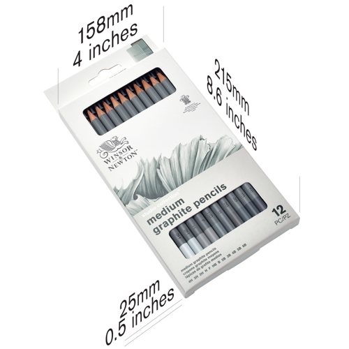 Winsor & Newton Studio Collection Graphite Pencil Soft x12 Tin Set