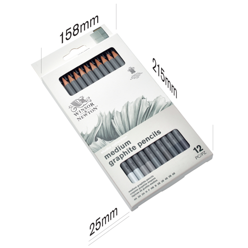 Winsor & Newton Studio Collection Graphite Pencil Soft x12 Tin Set