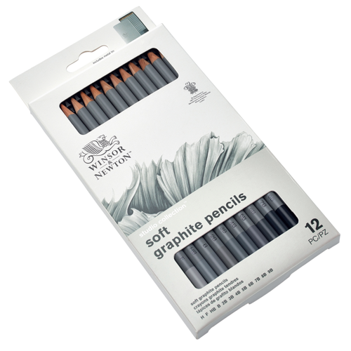 Winsor & Newton Studio Collection Graphite Pencil Soft x12 Tin Set