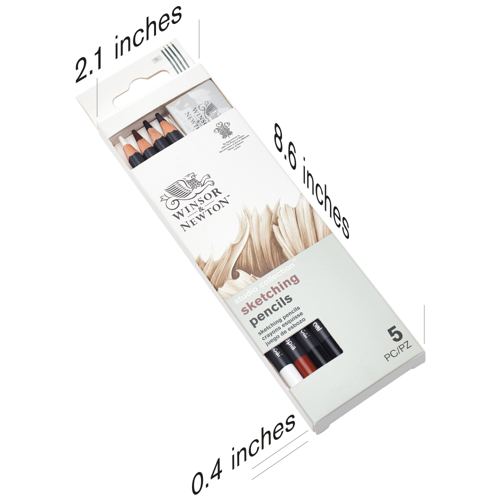 Winsor & Newton Studio Collection Sketching Pencil x5 With Eraser Blister Set