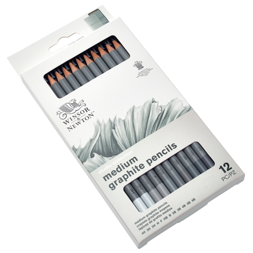 Winsor & Newton Studio Collection Medium Graphite Pencil x12