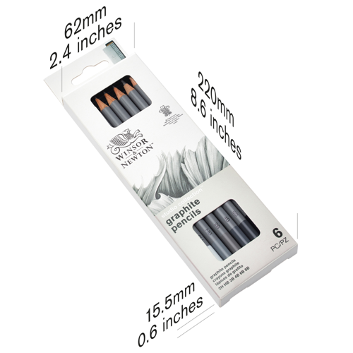 Winsor & Newton Studio Collection Graphite Pencil x6