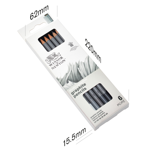 Winsor & Newton Studio Collection Graphite Pencil x6