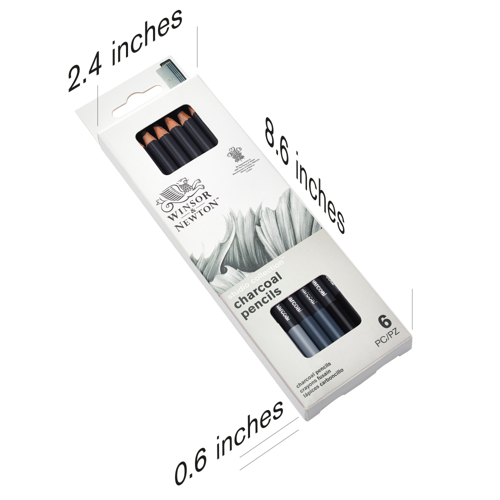 Winsor & Newton Studio Collection Charcoal Pencil x6 Assorted