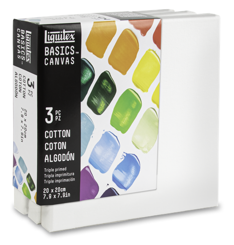 Liquitex Basics Set of 3 Cotton Canvases 20x20cm