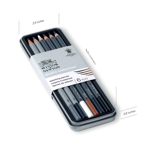 Winsor & Newton Studio Collection Sketching Pencil x6