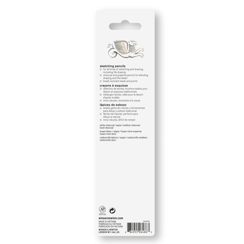 Winsor & Newton Studio Collection Sketching Pencil x5 With Eraser Blister Set