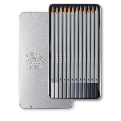 Winsor & Newton Studio Collection Graphite Pencil Soft x12 Tin Set