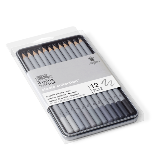 Winsor & Newton Studio Collection Graphite Pencil Soft x12 Tin Set
