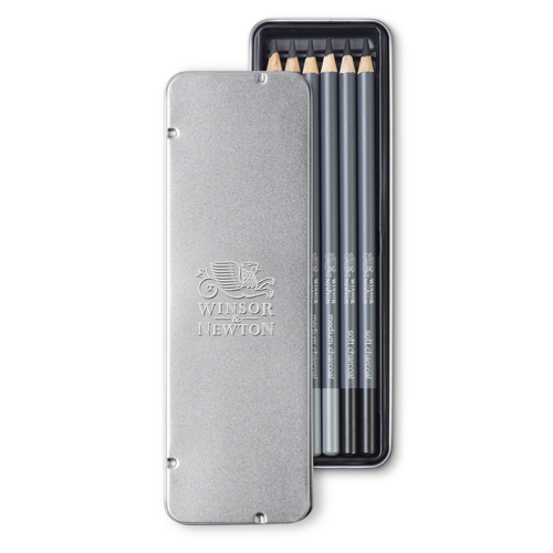 Winsor & Newton Studio Collection Charcoal Pencil x6 Assorted