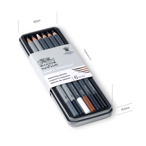 Winsor & Newton Studio Collection Sketching Pencil x6