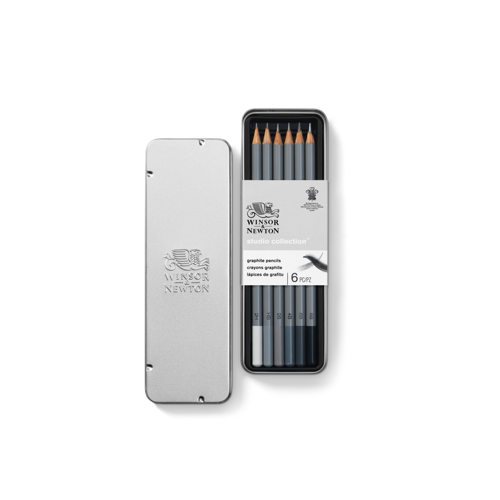 Winsor & Newton Studio Collection Graphite Pencil x6