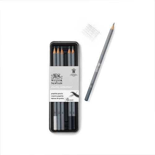 Winsor & Newton Studio Collection Graphite Pencil x6