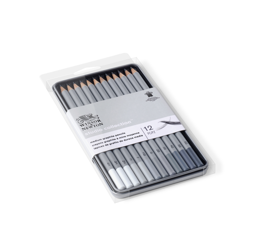 Winsor & Newton Studio Collection Medium Graphite Pencil x12