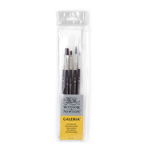 Winsor & Newton Galeria Brush Short Handle 5 Pack
