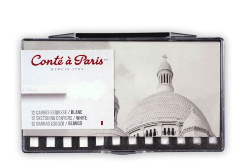 Conté à Paris Sketching carrés x 12 white B