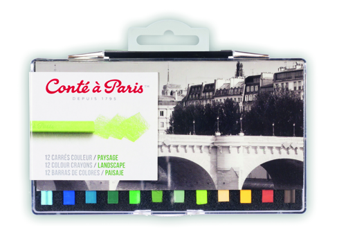 Conté à Paris Colour carrés landscape x 12