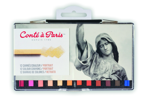 Conté à Paris Colour carrés portrait x 12