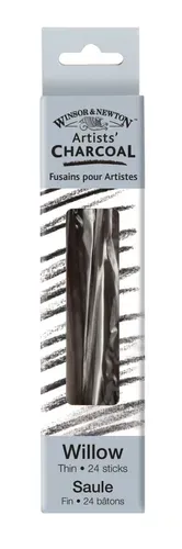 Winsor & Newton Artists' Willow Charcoal - Thin 24 Sticks