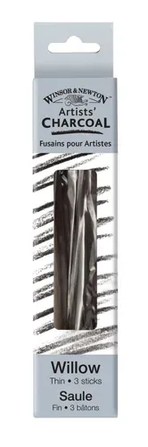 Winsor & Newton Artists' Willow Charcoal - Thin 3 Sticks