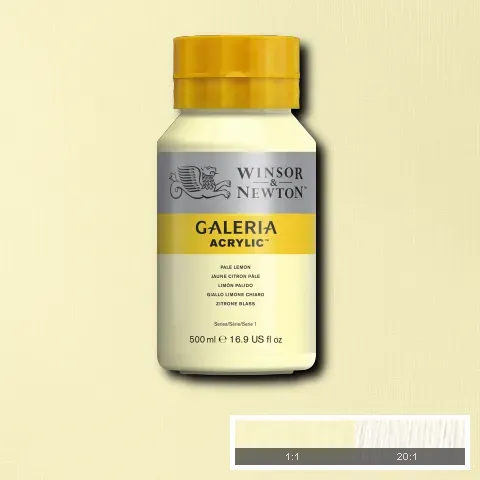 Winsor & Newton Galeria Acrylic Pale Lemon 500ml