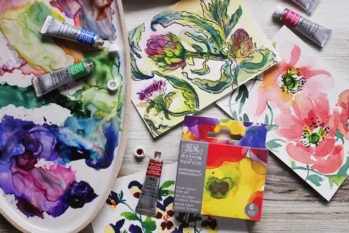 Winsor & Newton Professional Watercolour Floral Set 6x5ml Tubes