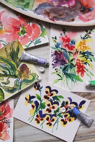 Winsor & Newton Professional Watercolour Floral Set 6x5ml Tubes