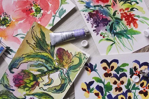 Winsor & Newton Professional Watercolour Floral Set 6x5ml Tubes