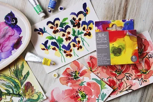 Winsor & Newton Professional Watercolour Floral Set 6x5ml Tubes