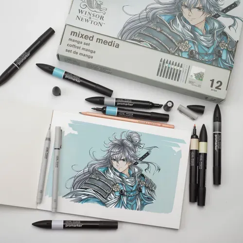 Winsor & Newton Promarker Mixed Media Set - Manga 2