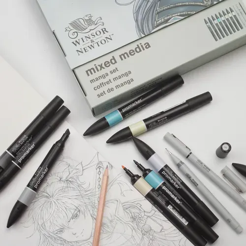 Winsor & Newton Promarker Mixed Media Set - Manga 2