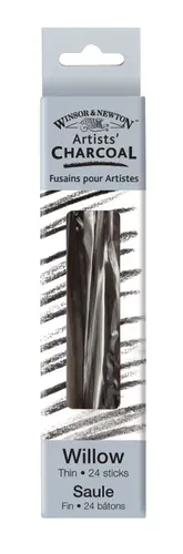 Winsor & Newton Artists' Willow Charcoal - Thin 24 Sticks